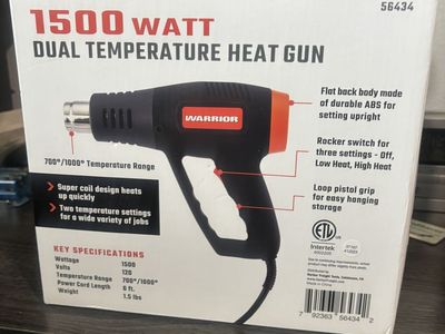 Warrior 1500 Watt Dual Temperature Heat Gun