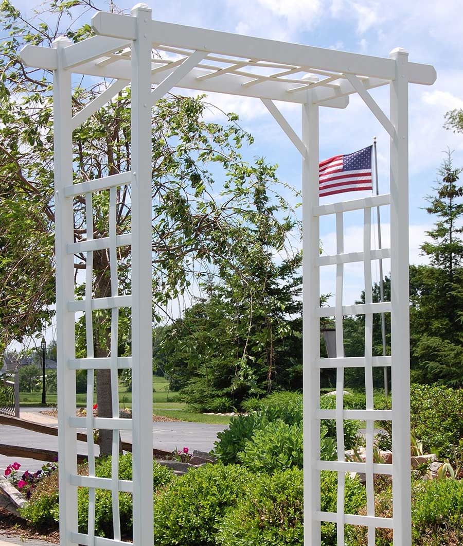 New White Vinyl Arbor 85x57
