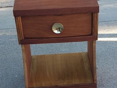 Nightstand Mid Century Modern 1 Drawer