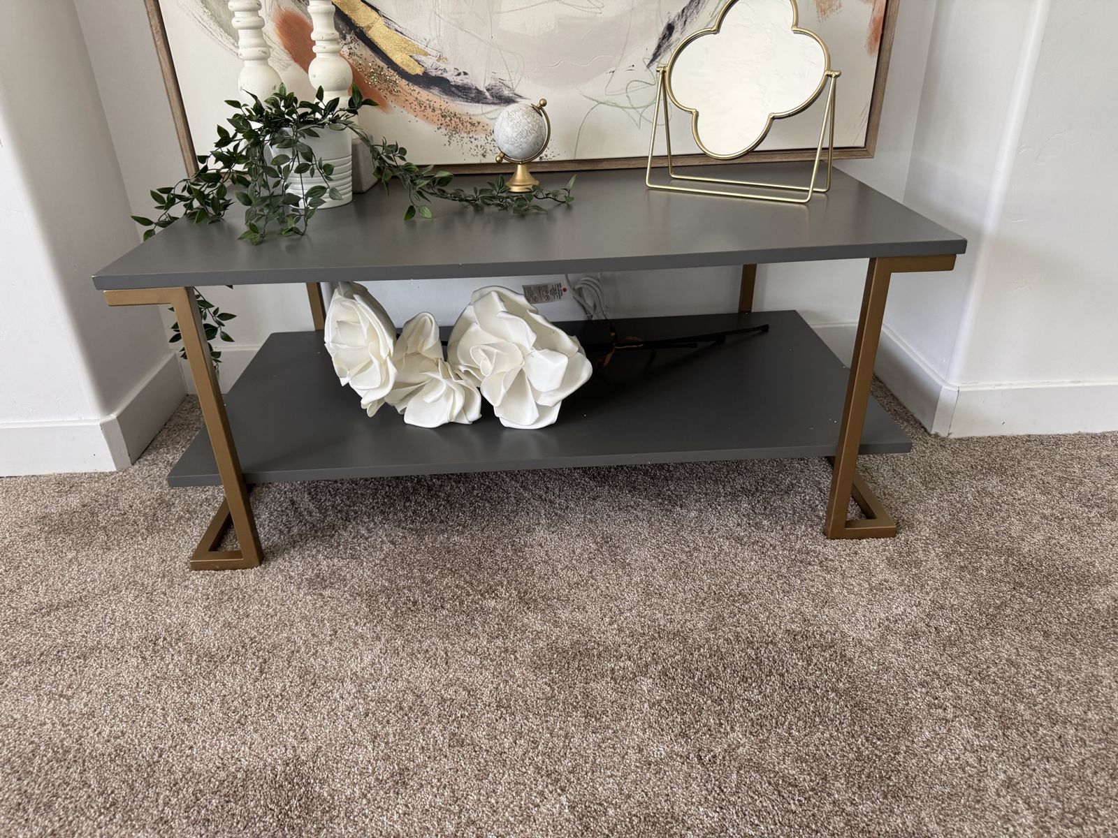 Modern Grey and Gold Coffee Table!