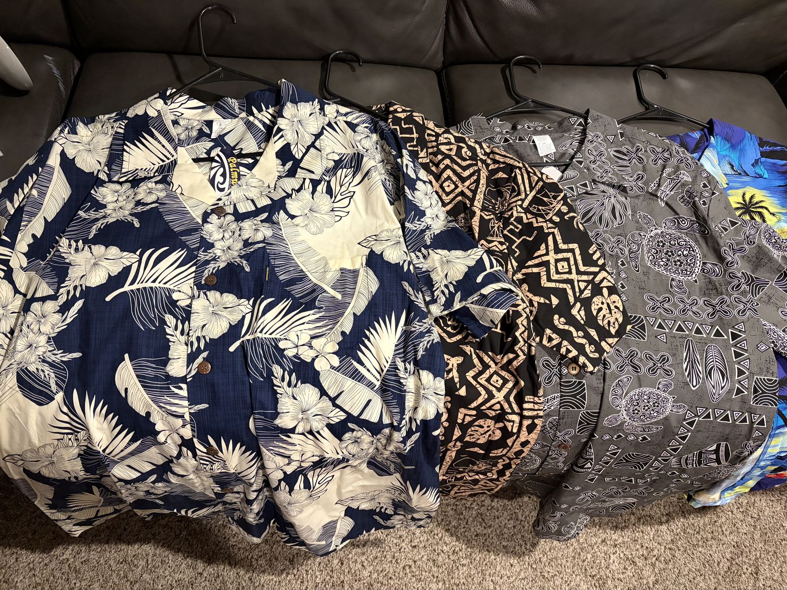 Palmwave Hawaii Men's 2XL Hawaiian Aloha Shirt Lot of 3 Brand New