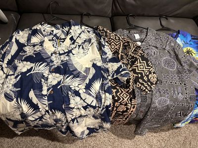 Palmwave Hawaii Men's 2XL Hawaiian Aloha Shirt Lot of 3 Brand New
