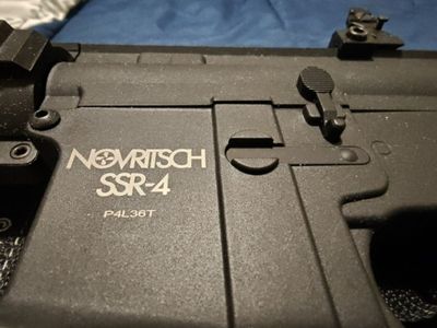 Novritsch SSR-4 Airsoft Rifle with ACETECH Brighter C Tracer Unit and Foregrip - Excellent Condition