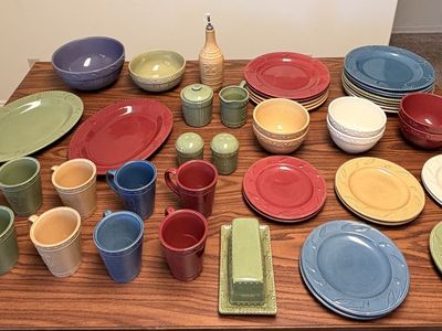49 piece Ceramic Dishware, plates, bowls, and more