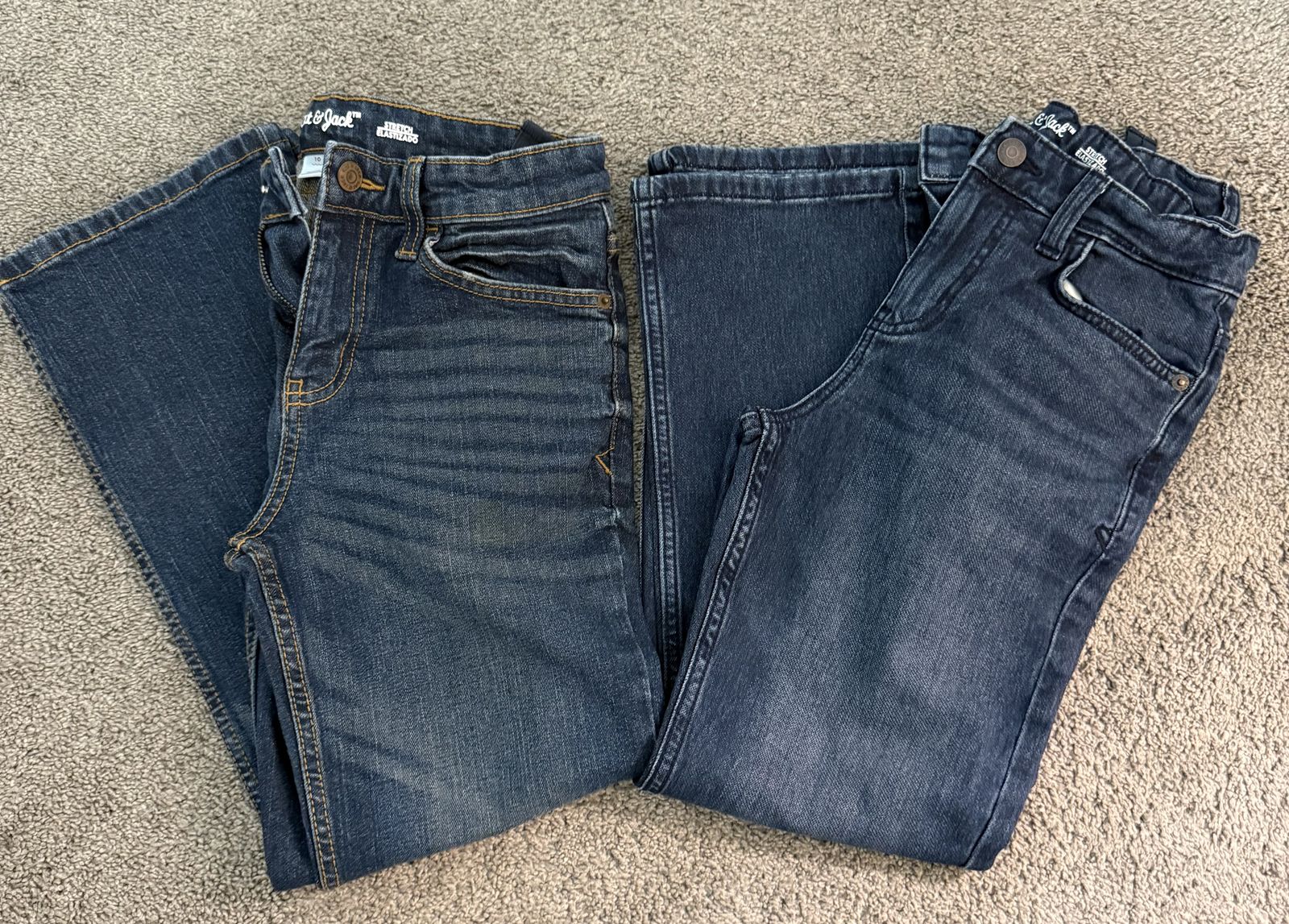 2 pairs of boys Cat & Jack jeans size 10