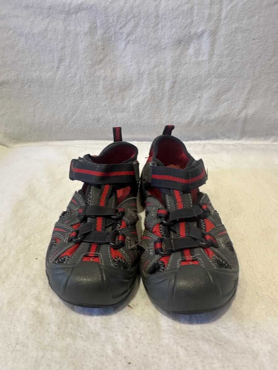 Merrell Toddler Size 12 Grey/Red, Hiking Sandals