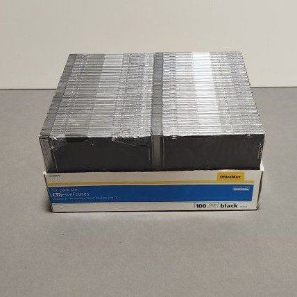 100 Black Slim Jewel Cd Cases New
