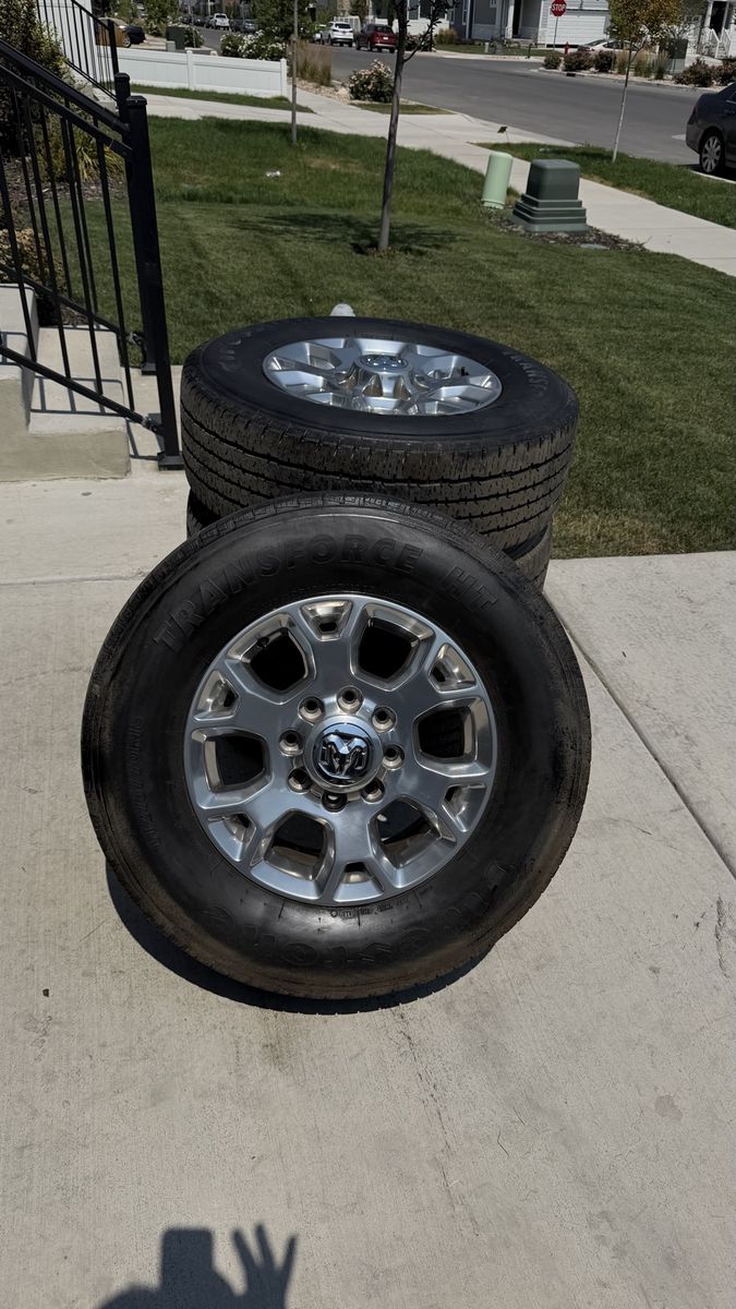 Dodge Ram 3500 Rims and Tires 275/70R18 Firestone Transforce
