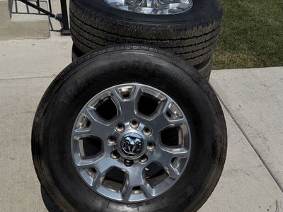 Dodge Ram 3500 Rims and Tires 275/70R18 Firestone Transforce