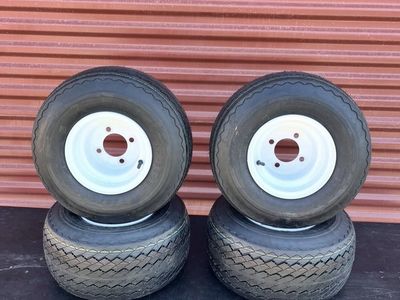Wanda Set Of 4 18X8-8 Golf Cart Tires With Rims