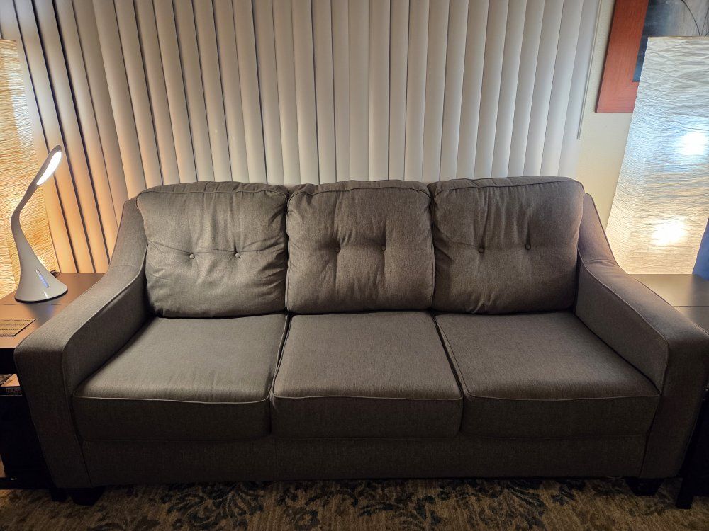Charcoal Grey 3-Seat Couch (Ashley Furniture)