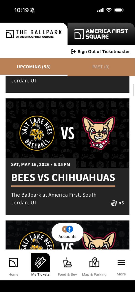 5- tickets bees game for Saturday 5/16 drone show