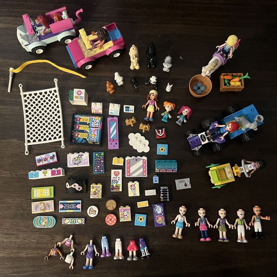 LEGO Friends Mixed Minifigures Parts Vehicles and Accessories Lot