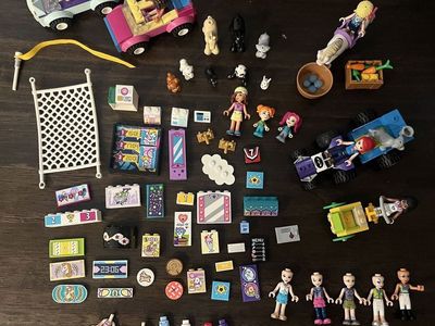 LEGO Friends Mixed Minifigures Parts Vehicles and Accessories Lot