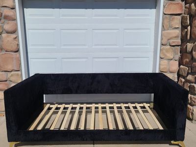 Twin Black Velvet Daybed