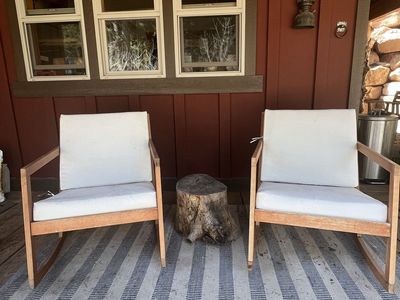 Set of 2 Outdoor Wooden Rocking Chairs