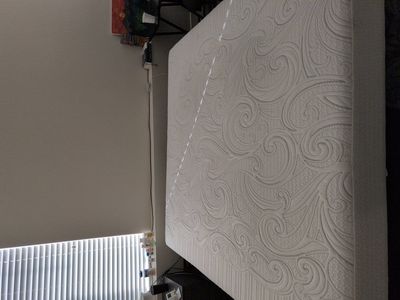 King size mattress (w/ frame if wanted)