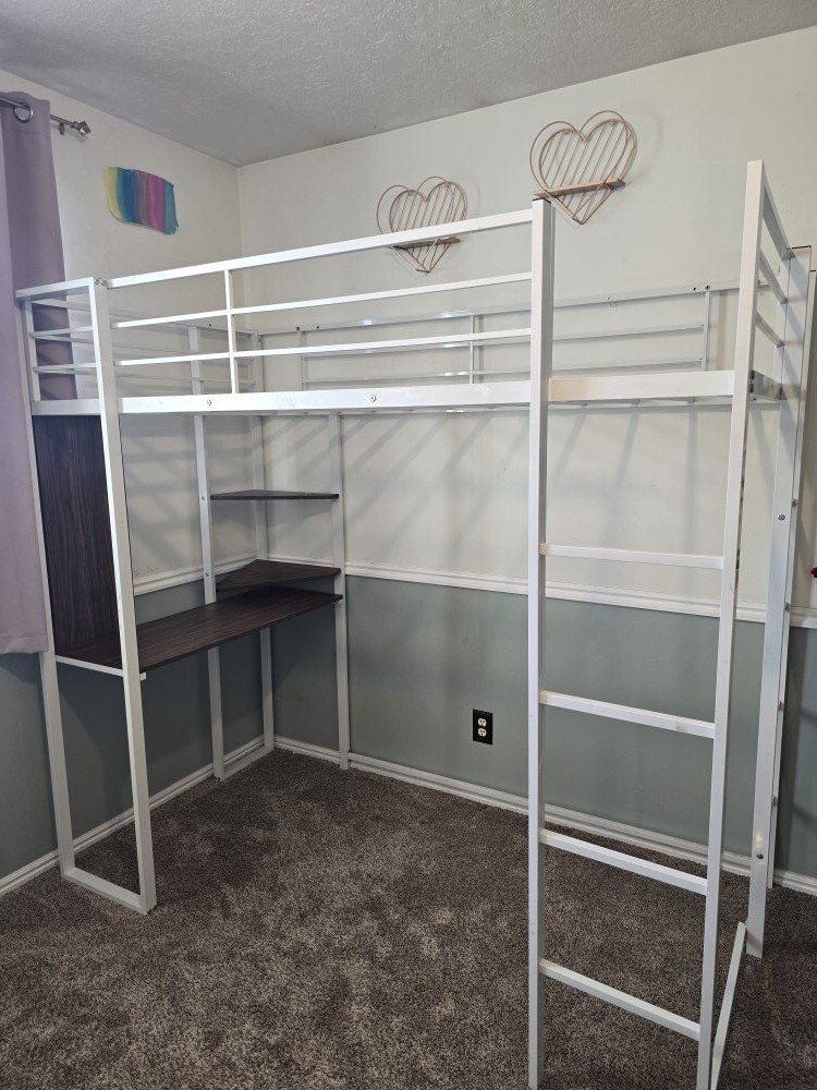Loft bed with desk