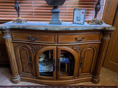 Wood and Marble Credenza (AICO brand)