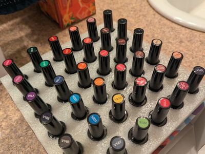 PHOENIXY Gel Polish Set - 30 Vibrant Colors, 5ml Each - Minimally used Nail Art Kit