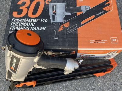 Paslode 30 PowerMaster Pro Pneumatic Framing Nailer Model F350-P for Framing, Sheathing, Decking