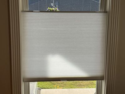 Boolegon No Drill Honeycomb Cellular Shade, Top Down Bottom Up, Light Filtering, Cordless, 30.5"W x 64"H