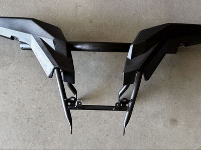 Black Heavy Duty Front Bumper Guard for Recreational Vehicles - Durable Protection