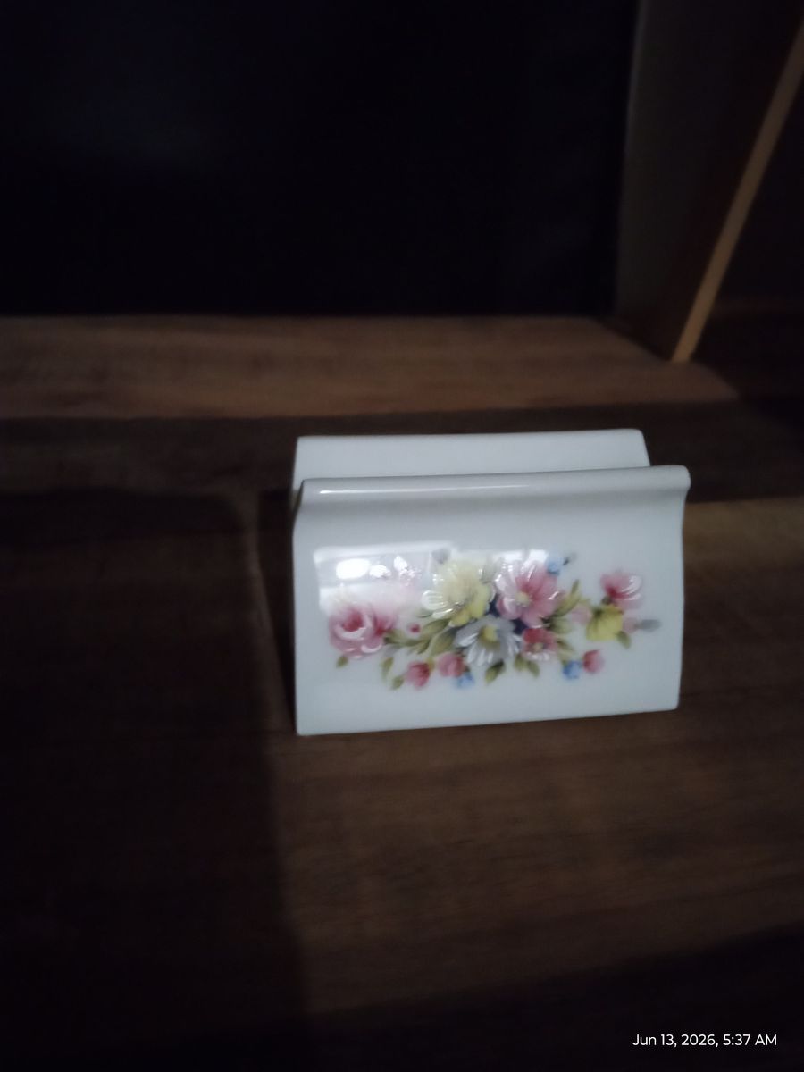 Vintage The Indispensable Dispenser Ceramic Floral Napkin Holder Made in W-Germany