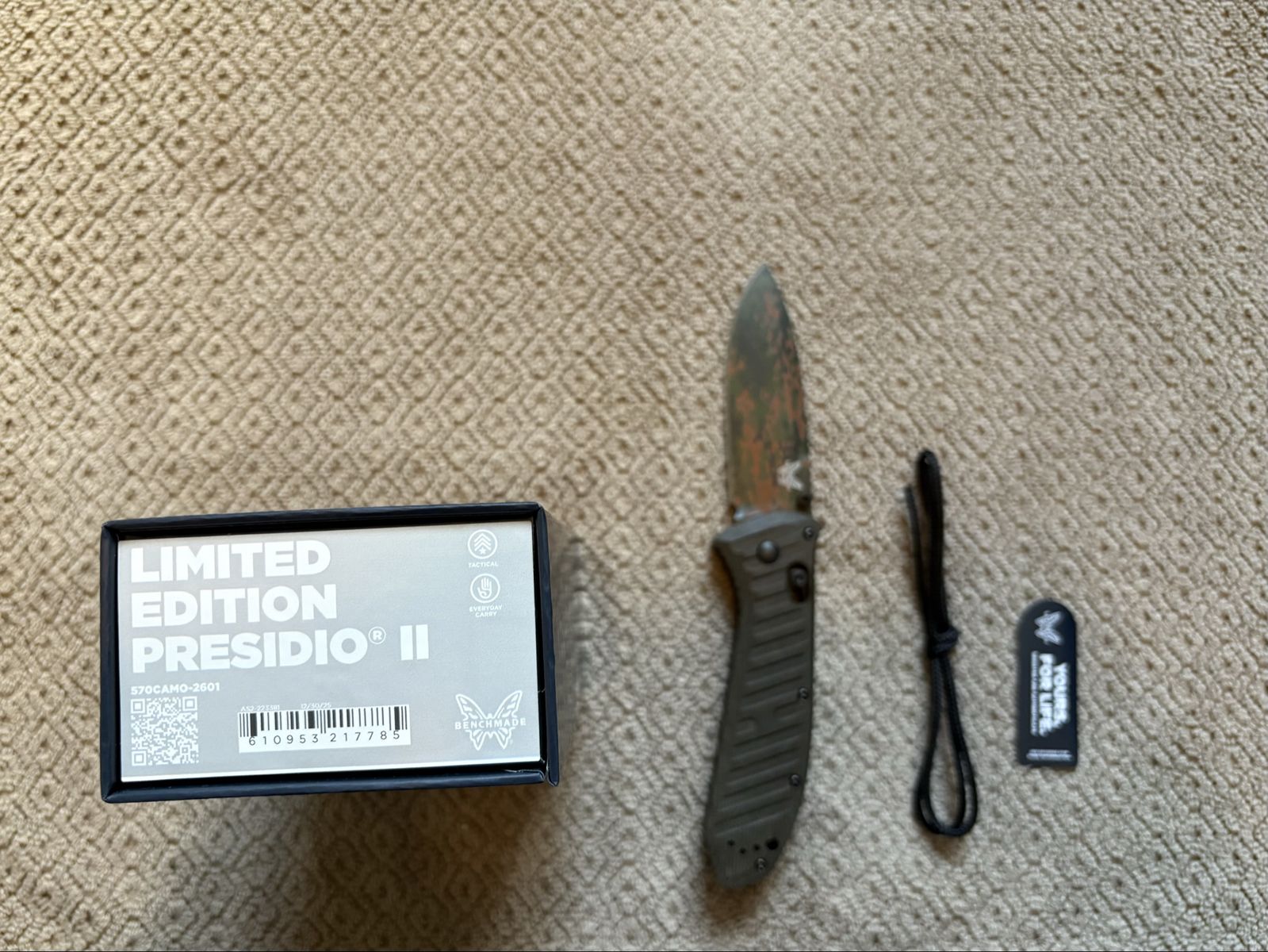 Benchmade 570CAMO-2001 Limited Edition Presidio II EDC Folding Knife - Used