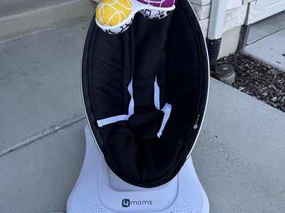 4moms mamaRoo 4 Baby Swing/Bouncer - Black w/ 5 Unique Motions & Built-in Sounds
