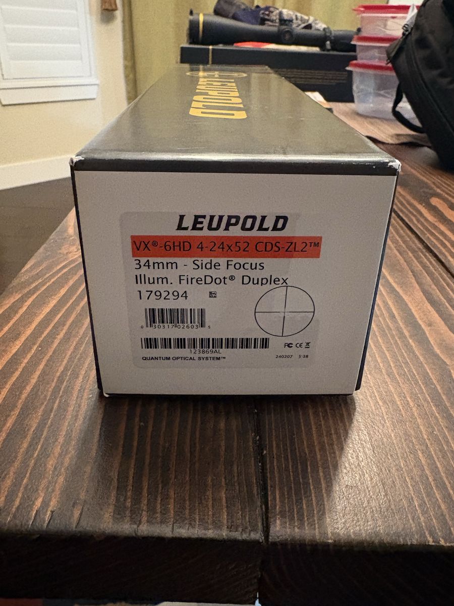 Leupold VX-6HD  4-24x52  CDS-ZL2 Side Focus FireDot Duplex Scope