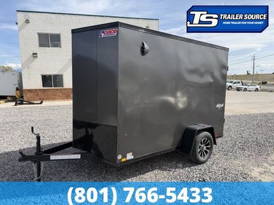 6x10 Pace American Outback DLX Enclosed Cargo Trailer - 6'6" Interior - 3.5K GVWR - Alloy Wheels, Black Out Package, Ramp Door