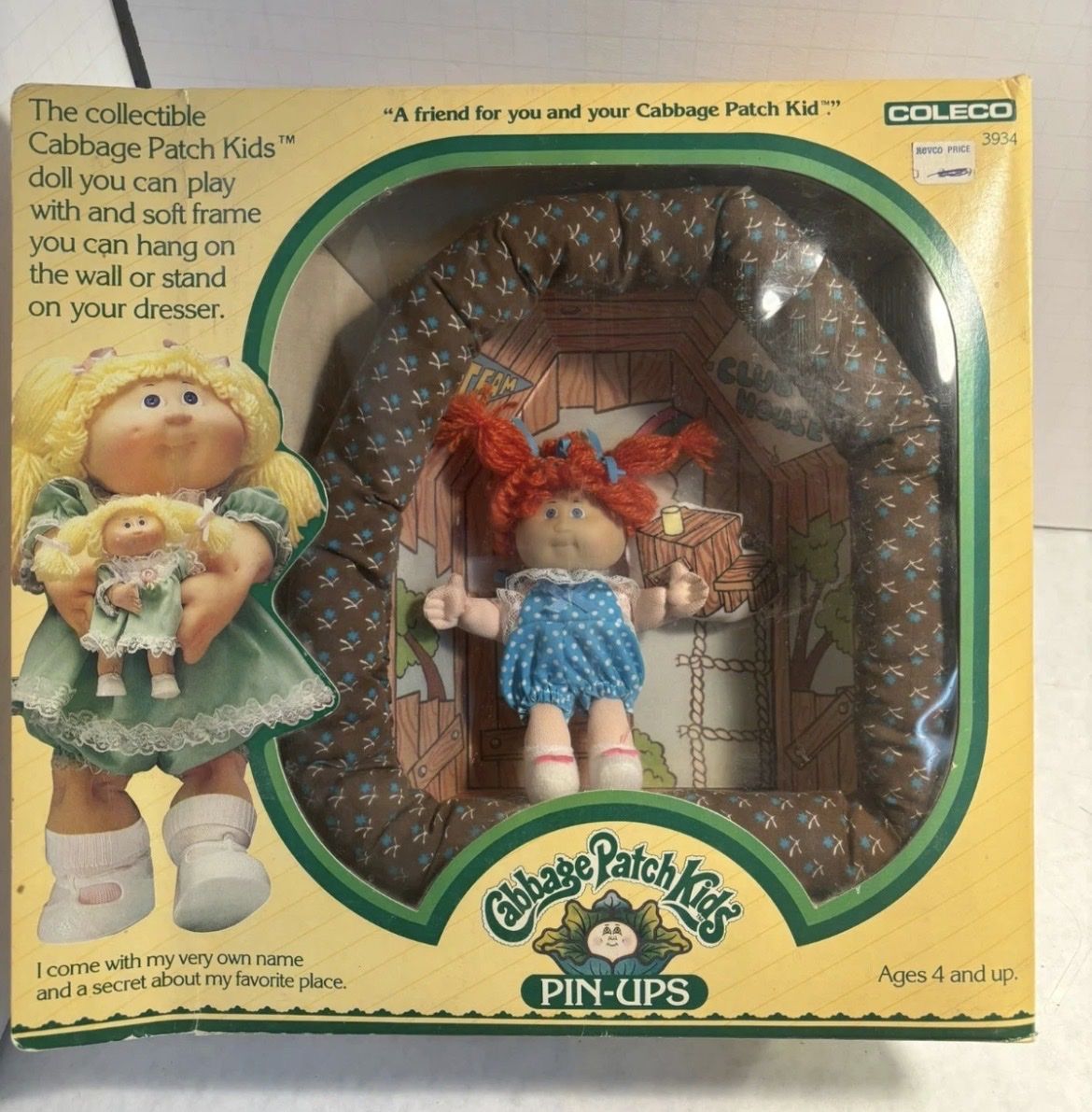 Vintage 1983 Coleco Cabbage Patch Kids Pin-Ups Charlene Jenny #3934