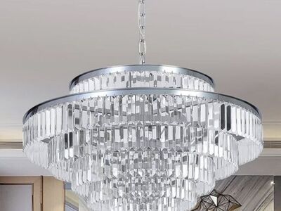 39 Inch Chrome Chandelier