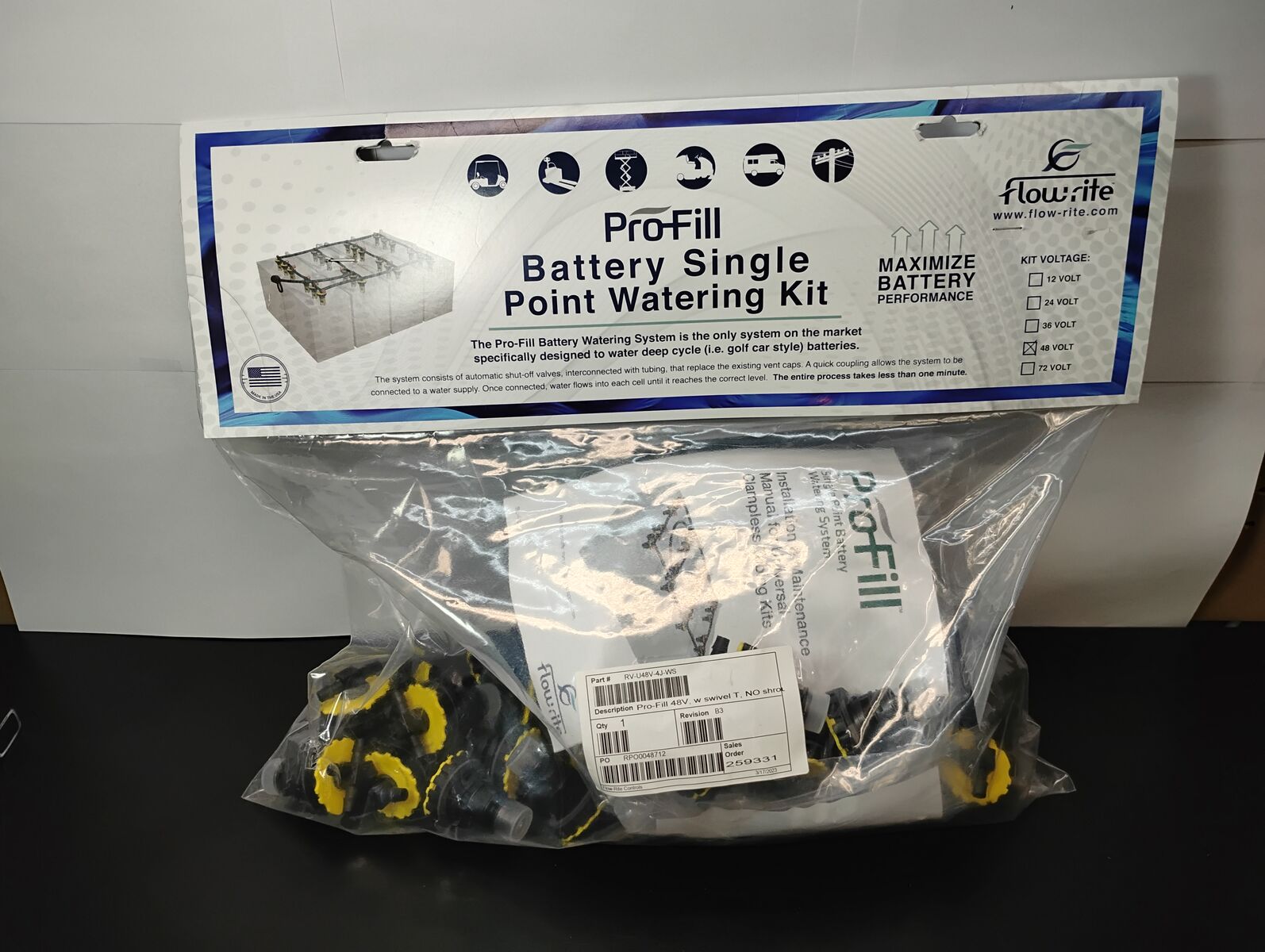 Pro-Fill RV-U48V-4J-WS Universal, On-Board Bbattery Watering System