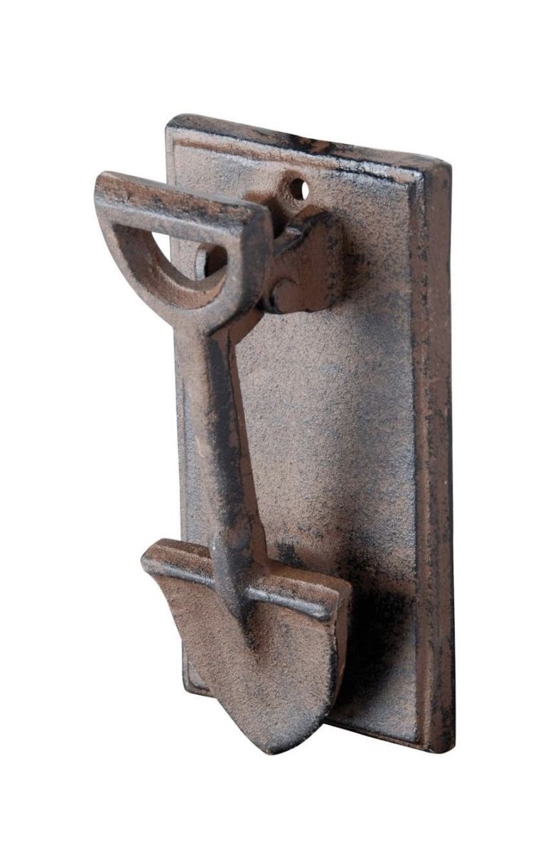 Cast Iron Shovel Door Knocker Vintage Rustic Style
