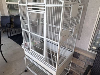Parrot cage perch toys and more