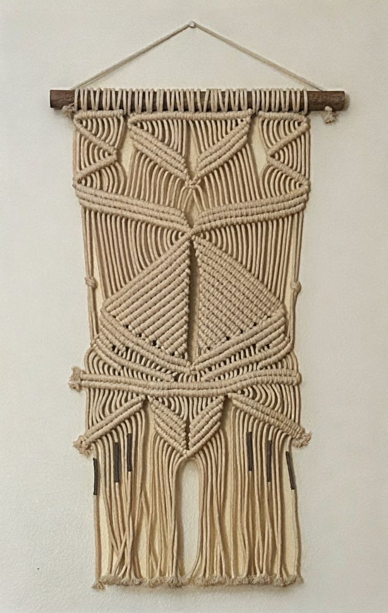 Handmade Macrame Wall Hanging Art Tapestry - Boho Chic Decor 24X20 Cash Please