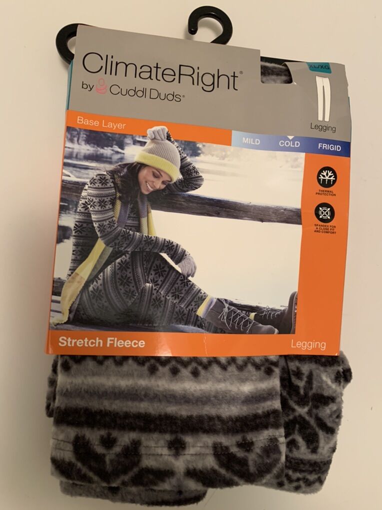 XL Stretch Polar Fleece Leggings Cuddle Duds
