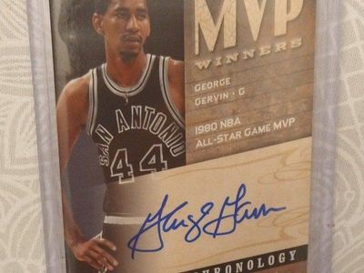 George Gervin 2006-07 Upper Deck NBA Chronology MVP Winners Autograph /50 Rare AUTO!