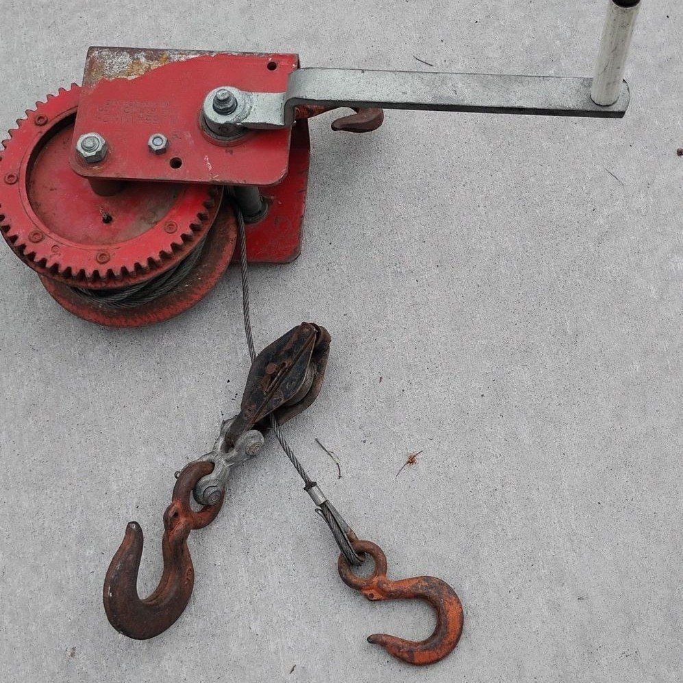 and crank winch snatch block setup towing chains available
