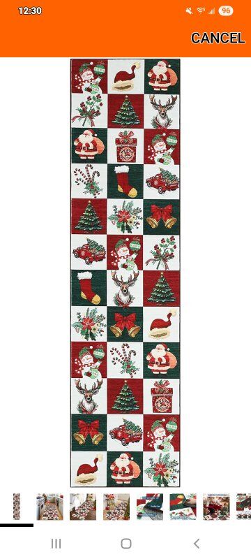 New in Package 2'x8 Xmas Runner Rug
