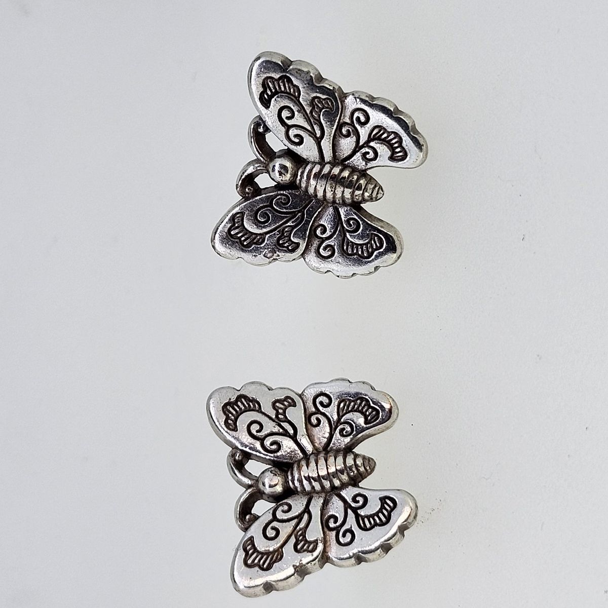 Brighton Silver Tone Butterfly Stud Earrings
