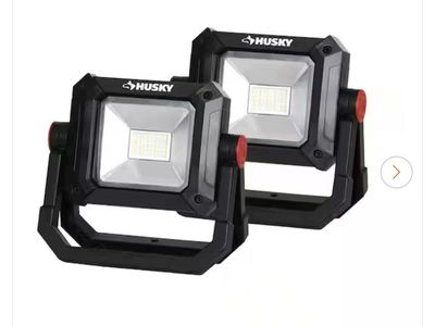 NEW Husky rechargeable LED work lights set of 2