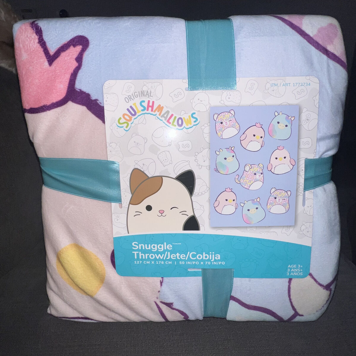 NWT Squishmallows Snuggle Throw 50" × 70" Sweet as Squish