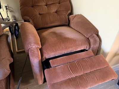 Velvet Electric Power Lift Recliner Armchair with Remote Control