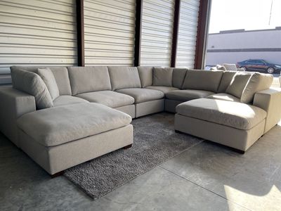 HUGE GRAY COSTCO MODULAR SECTIONAL SOFA COUCH