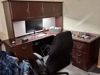 FREE L-Shaped Executive Desk with Hutch