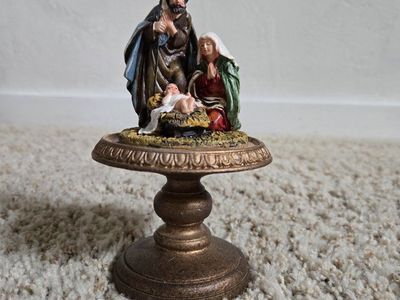 Christmas Nativity Scene on Pedestal Stand