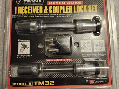 Trimax Receiver Hitch and Coupler Lock Set